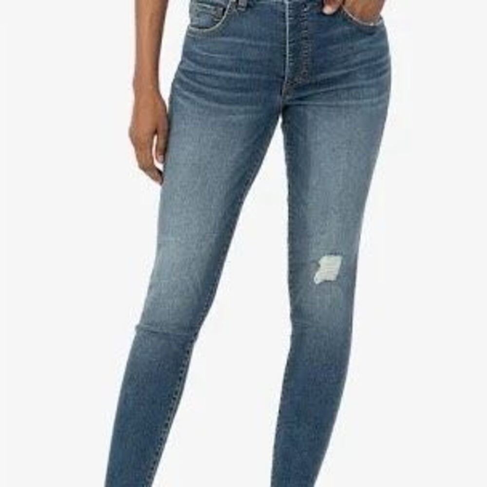 Kut From The Kloth Donna Ankle Skinny Distressed Mid-Rise Jeans Blue 2P